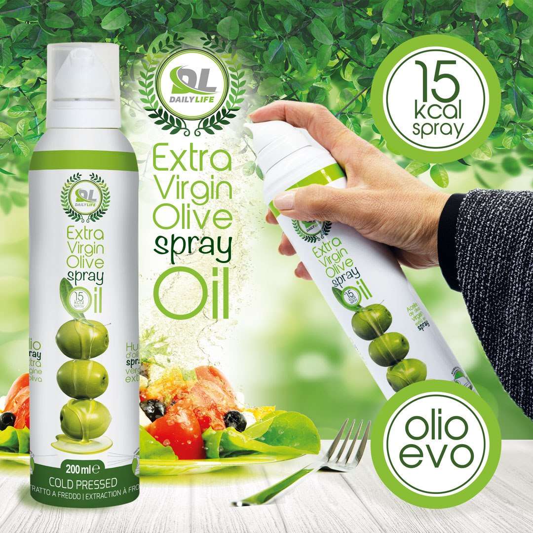 Olio spray extra vergine di oliva, Salse zero calorie, Alimentazione  Proteica